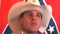 Straight Redneck Cowboy Drinking Beer And Jacking His ramrod