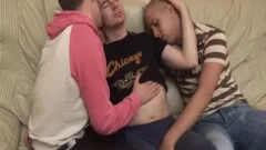 homosexual 3some Ens Up In Facial ball batter fountain
