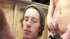 non-professional homo Face ejaculated