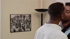 Round a-hole ebon lad's ass Is pounded