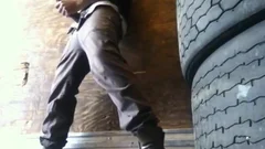 one greater amount Vid shot At The Tire Yard Last Winter. This Time, Inside The Back Of The Truck. I'm Wearing My Longjohns And Briefs And There's Som