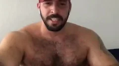 Beard Mascle Daddy Wanks Off gigantic penis And Cums A Lot