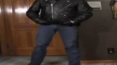 Border Patrol Jerks In Leatthis guyr Jacket And dirty Jeans