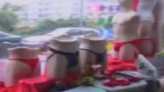 The Red underwear trio