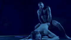 Yoga Trainer Helps Stretch An booty hole