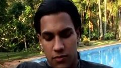 tasty Buff homo fellows mad tasty Poolside anal slamming