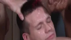 horny Bukkake dude receives Drenched