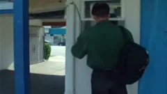 Muscled blond goes in for plowing hard