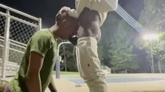 Giving His mouth And Asspussy To His dark Bro