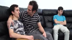 Step Brothers Take Turns sucking Their Step Daddy