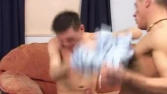 sucking A brawny teen