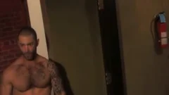 Solo caucasian Antonio Biaggi masturbating