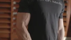 Muscle Hunk Jerks Off