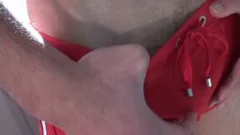 Lean Muscled teen Self-Facial By Getting Edged