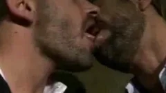 Wearing uniform enjoys sex scene