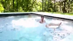 legal age teenagers pounding outdoors
