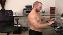Straight fellow love juices On Chin accidentally