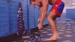 homosexual Sex In bathroom threesome deep throat