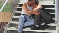 French Daddy gangbang