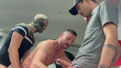 three humongous penises To Take In A Garage PART 2