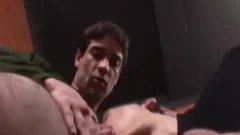 Hard pounding Public bathroom