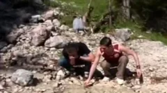 Pair Of homo guys suck Each Other During Camping Trip