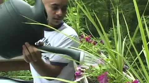 Bald dude Skinny Dips In small Pool And jerk offs